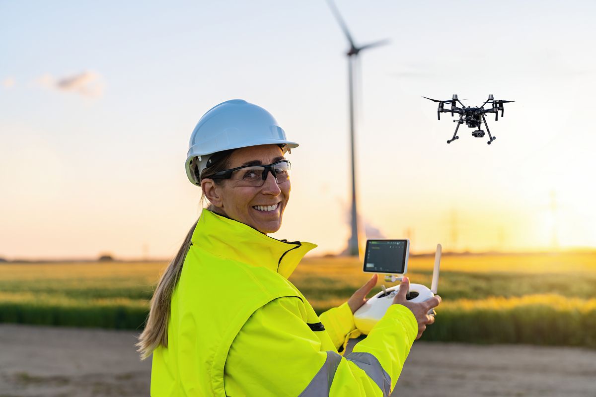 inspekcje turbin wiatrowych dronem